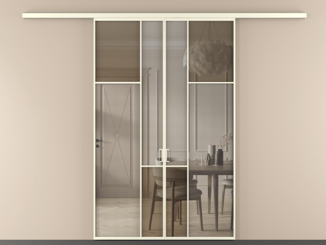 Перегородка Mosaic вдоль стены двустворчатая #VENDORCODE# #FURNISH# #GLASS# Цена #PRICE# #CURRENCY# | Volhovec