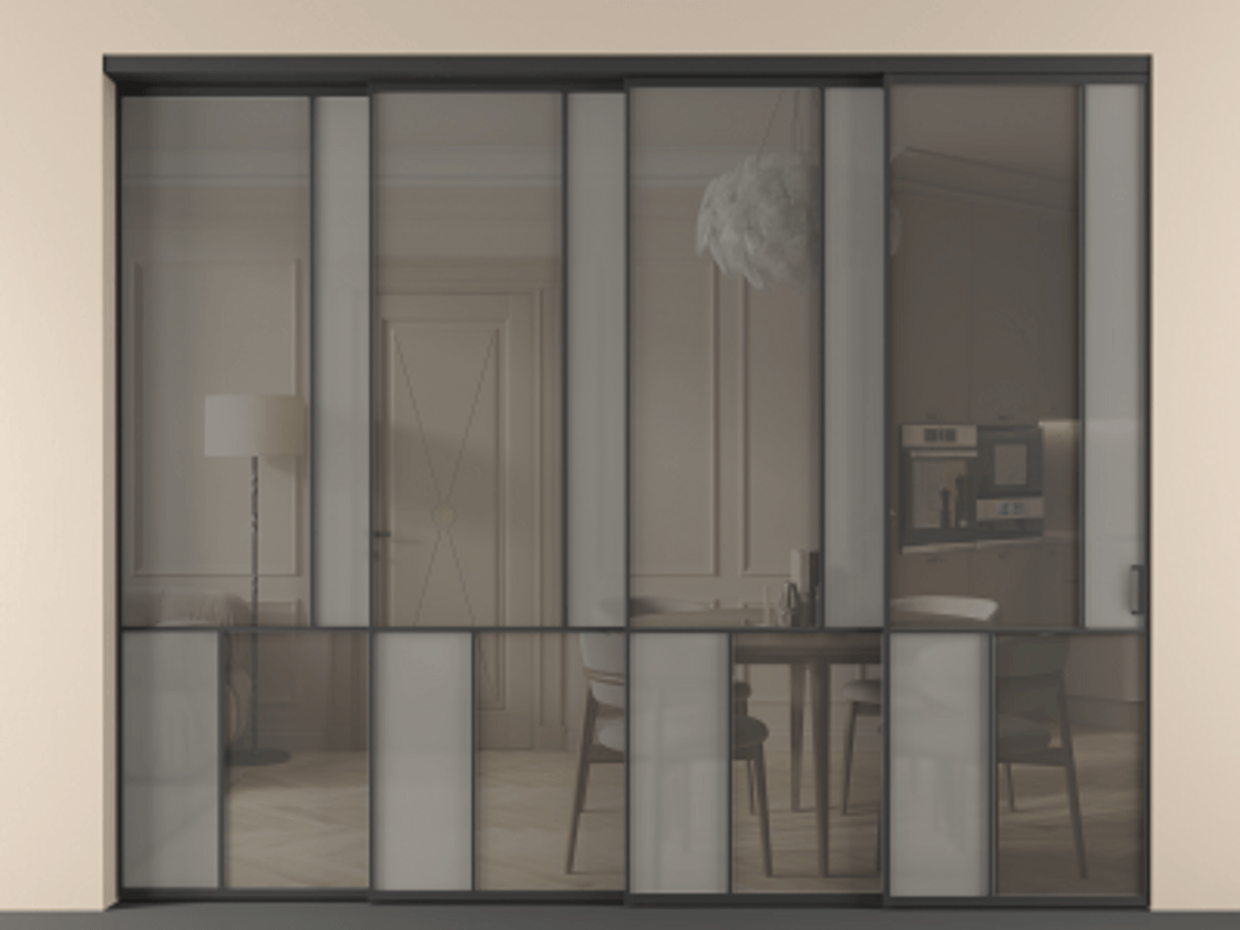 Перегородка Mosaic внутри проема телескопик синхро-4 #VENDORCODE# #FURNISH# #GLASS# Цена #PRICE# #CURRENCY# | Volhovec