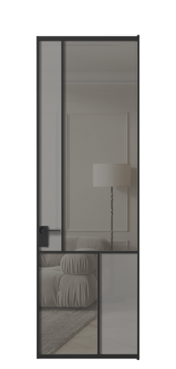 АЛПЛ041.20 ЧРН Серый сатин матовое + Серый прозрачное